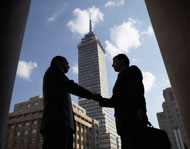 Two men shaking hands