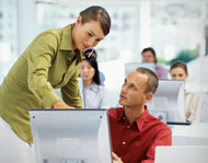 Man and women Call Center Agents