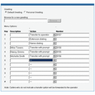 Clearspan Auto Attendant Screenshot